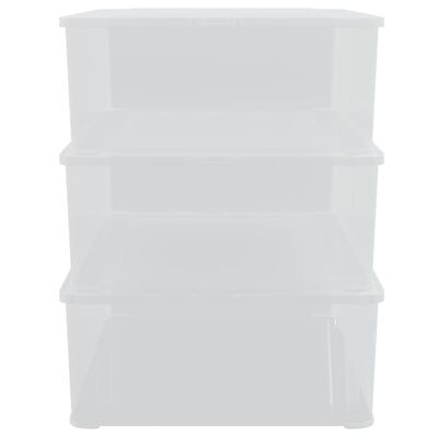 vidaXL Plastové úložné boxy 3 ks 25 l stohovateľné