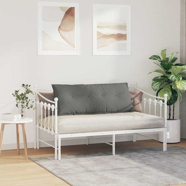 vidaXL Podu&scaron;ka na chrb&aacute;t Tmavo &scaron;ed&aacute; 120 x 50 cm Mikrovl&aacute;kno