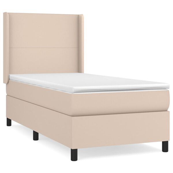 vidaXL Boxspring posteľ s matracom kapuč&iacute;nov&aacute; 80x200 cm umel&aacute; koža