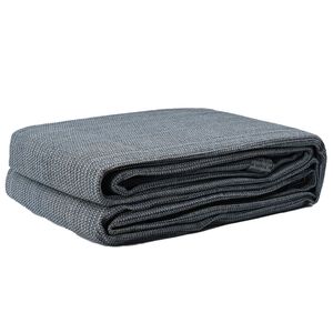 vidaXL Koberec do stanu Modr&aacute; a &scaron;ed&aacute; 200 x 200 cm Polyetyl&eacute;n