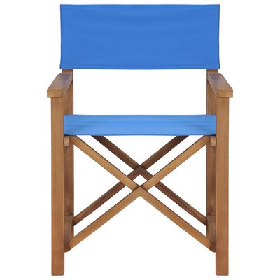 vidaXL Režisérske stoličky 2 ks, tíkový masív, modré