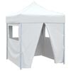 vidaXL Profesion&aacute;lny skladac&iacute; p&aacute;rty stan+4 steny 2x2 m, oceľ, biely