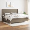 vidaXL Boxspring posteľ s matracom sivohned&yacute; 200x200 cm l&aacute;tka