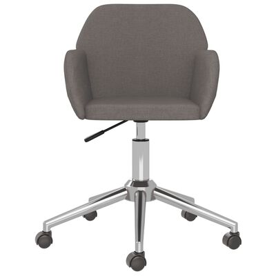 vidaXL Otočná kancelárska stolička tmavosivá látková