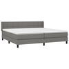 vidaXL Boxspring posteľ s matracom tmavosiv&aacute; 200x200 cm l&aacute;tka