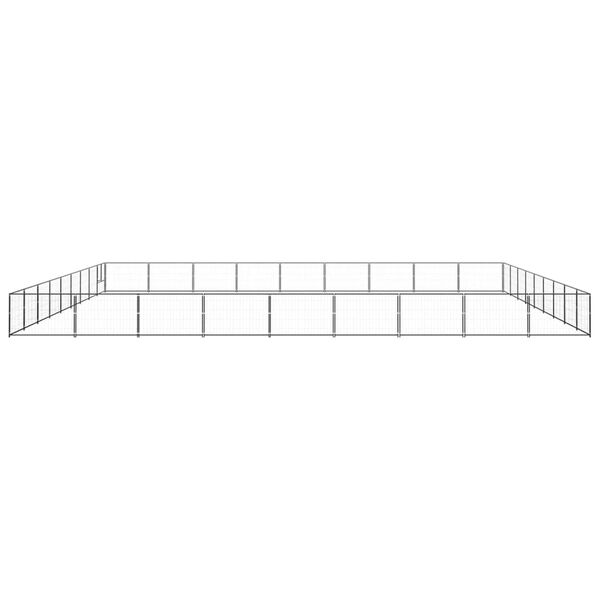 vidaXL Koterec pre psov čierny 81 m&sup2; oceľ