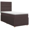 vidaXL Posteľ boxspring s matracom Tmavohned&aacute; 90 x 200 cm L&aacute;tka