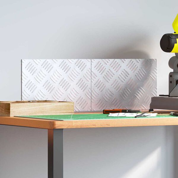 vidaXL Schodov&yacute; ro&scaron;t Obdĺžnikov&yacute; 2 pcs Strieborn&aacute; 30 x 20 cm Hlin&iacute;k