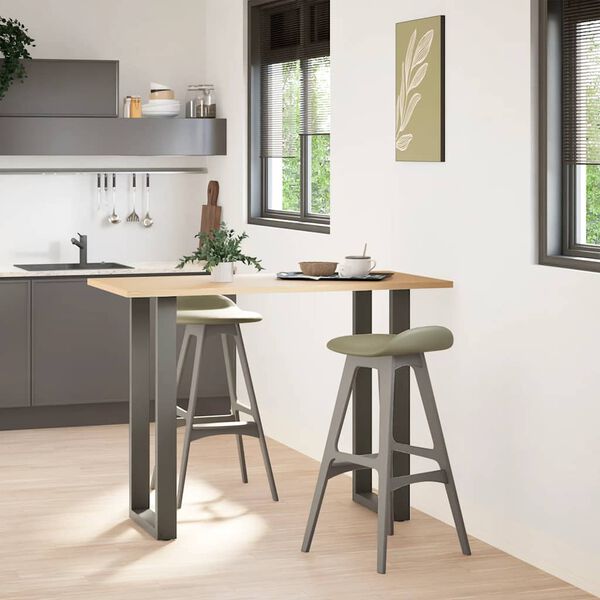 vidaXL Nohy barov&eacute;ho stola v tvare U, 2 ks, antracitov&eacute;, 50 x (100-101) cm, oceľ