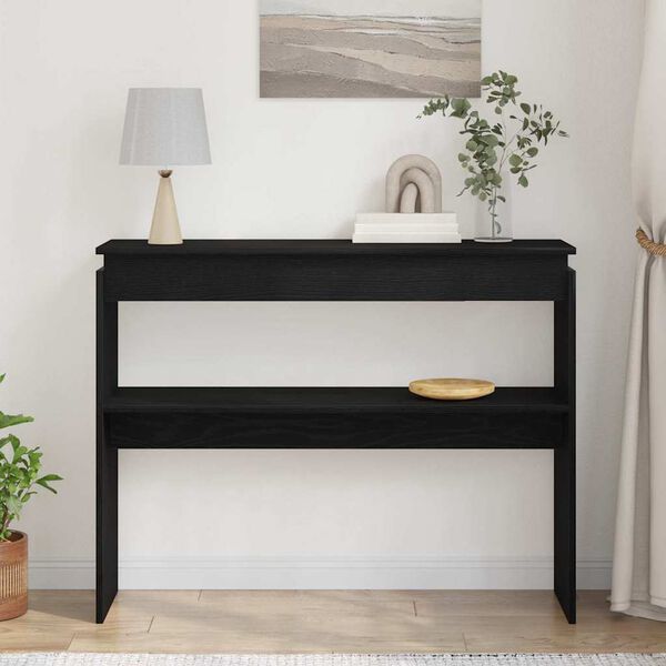 vidaXL Konzolov&yacute; st&ocirc;l Čierny dub 80 x 30 x 102 cm Kompozitn&eacute; drevo