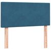 vidaXL Posteľn&yacute; r&aacute;m boxsping s matracom tmavomodr&yacute; 90x210 cm zamat