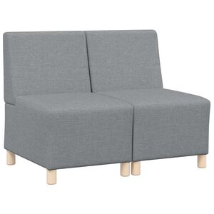 vidaXL Bezr&uacute;čkov&aacute; modul&aacute;rna sofa jednotka 2 ks Svetlosiv&aacute; l&aacute;tka