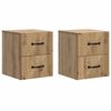 vidaXL N&aacute;stenn&aacute; nočn&aacute; skrinka 2 pcs Dub artisan 34,5 x 33 x 40 cm