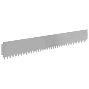 vidaXL Obrubn&iacute;k tr&aacute;vnika 10 ks 103 x 15 cm Oceľ Strieborn&aacute;