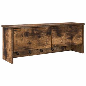 vidaXL Ve&scaron;iak na stenu N&aacute;stenn&aacute; mont&aacute;ž Dymov&aacute; dub 80 x 20 x 30 cm