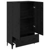 vidaXL Highboard so z&aacute;suvkou Čierny dub 70 x 31 x 115 cm