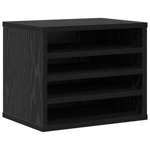vidaXL Organiz&eacute;r na pult Čierny dub 36 x 26 x 29,5 cm Kompozitn&eacute; drevo