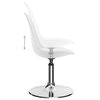 vidaXL Otočné jedálenské stoličky 4 ks, biele, umelá koža