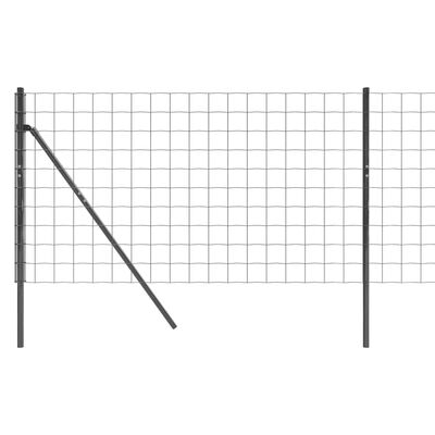 vidaXL Drôtený plot antracitový 0,8x25 m pozinkovaná oceľ
