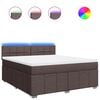 vidaXL Boxspring posteľ s matracom tmavohned&aacute; 180x200 cm l&aacute;tka