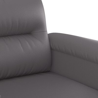 vidaXL 2-dielna sedacia súprava s vankúšmi sivá umelá koža