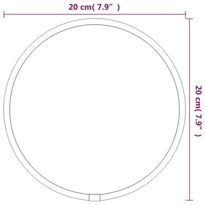 vidaXL Nástenné zrkadlo strieborné Ø 20 cm okrúhle