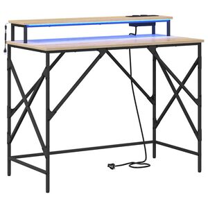 vidaXL St&ocirc;l Sonoma dub 100 x 50 x 86,5 cm Kompozitn&eacute; drevo