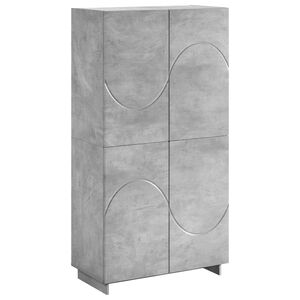 vidaXL Vysok&aacute; komoda Bet&oacute;novo siv&aacute; 79 x 41 x 151 cm Spracovan&eacute; drevo