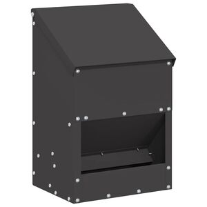 vidaXL Kŕmidlo pre kurčat&aacute; Čierna 21 x 16 x 33 cm 3 kg