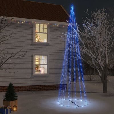 vidaXL Vianočný stromček kužeľ modré svetlo 1134 LED 230x800 cm