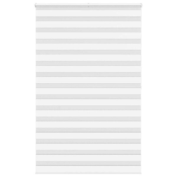 vidaXL Zebra roleta biela 150x200 cm šírka látky 145,9cm polyester