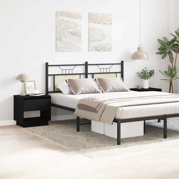 vidaXL Nočný stolík 2 pcs Čierny dub 45 x 34 x 44 cm Kompozitné drevo