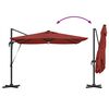 vidaXL Roma Parasol Červená 286 x 284 x 270 cm Hliník a polyester