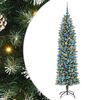vidaXL Umel&yacute; chud&yacute; vianočn&yacute; strom Zelen&aacute; a biela 180 cm