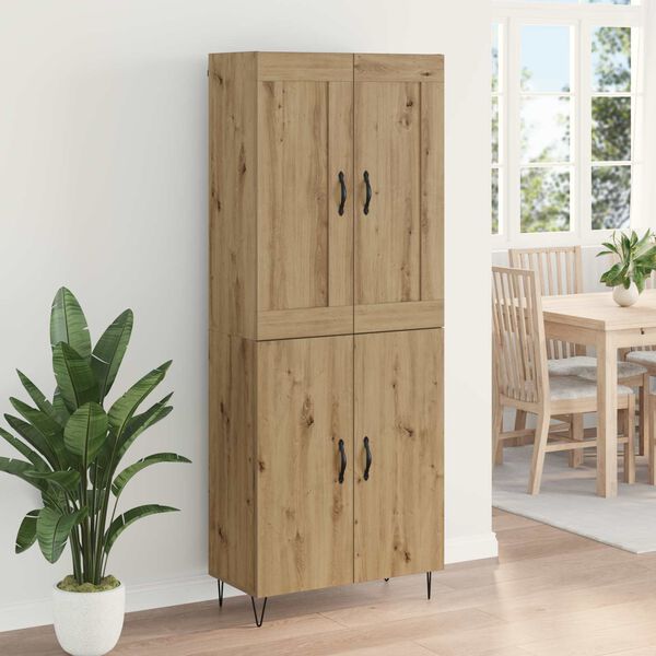 vidaXL Highboard Remeseln&yacute; dub 69,5 x 34 x 180 cm Kompozitn&eacute; drevo