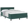 vidaXL Posteľ s pružinov&yacute;m r&aacute;mom Tmavozelen&aacute; 140 x 190 cm Zamat