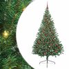 vidaXL Umel&yacute; predsvieten&yacute; vianočn&yacute; stromček Zelen&aacute; 210 cm PVC