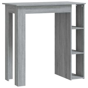 vidaXL Barov&yacute; st&ocirc;l+polica, siv&aacute; sonoma 102x50x103,5cm kompozitn&eacute; drevo