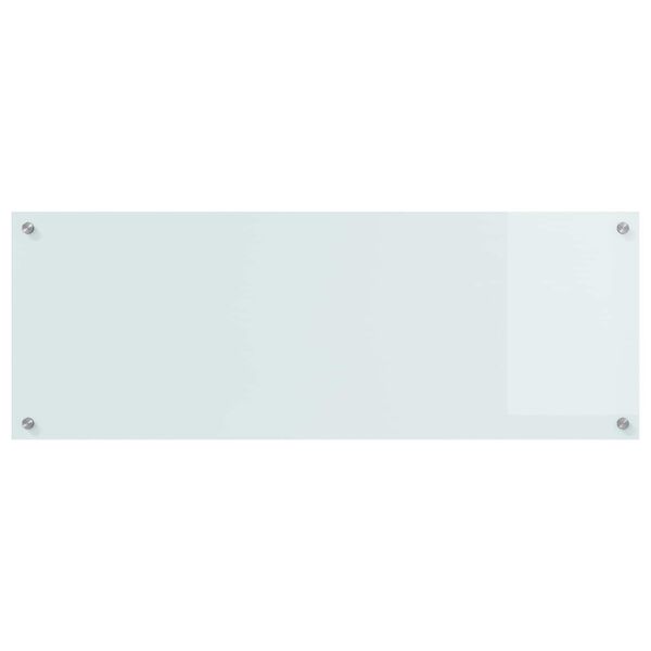 vidaXL Kuchynsk&yacute; backsplash Biela 110 x 40 x 0,6 cm tvrden&eacute; sklo