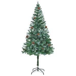 vidaXL Umel&yacute; vianočn&yacute; stromček so &scaron;i&scaron;kami 180 cm