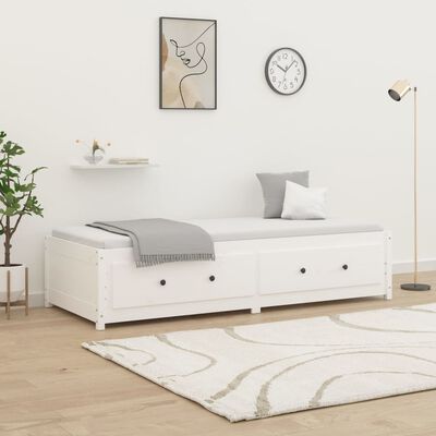 vidaXL Denná posteľ biela 80x200 cm borovicový masív