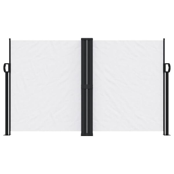vidaXL Zaťahovacia bočná markíza, biela 140x600 cm