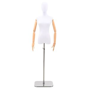 vidaXL Nastaviteľn&yacute; manek&yacute;n 165-213 cm s podstavcom Žena PP Biela