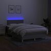 vidaXL Boxspring posteľ s matracom a LED, svetlosiv&aacute; 120x190 cm, l&aacute;tka