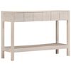 vidaXL Konzolov&yacute; stol&iacute;k biely 110x35x75 cm mangovn&iacute;kov&yacute; mas&iacute;v