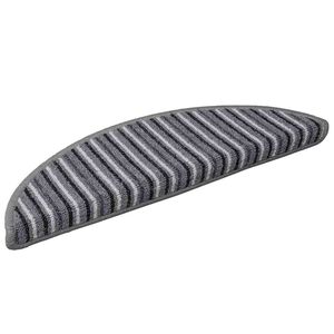 vidaXL Samolepiace schodov&eacute; rohože 15 ks 56 x 17 x 3 cm Non-Slip Siv&aacute;