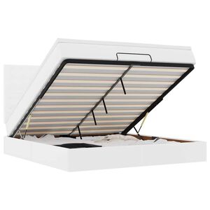 vidaXL Osmansk&yacute; r&aacute;m postele s matracom biela 160x200 cm umel&aacute; koža