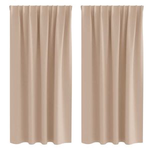 vidaXL Z&aacute;clony na zatemnenie s kr&uacute;žkami 2 pcs Sivohned&aacute; 175 x 140 cm