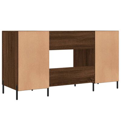 vidaXL Stôl hnedý dub 140x50x75 cm kompozitné drevo