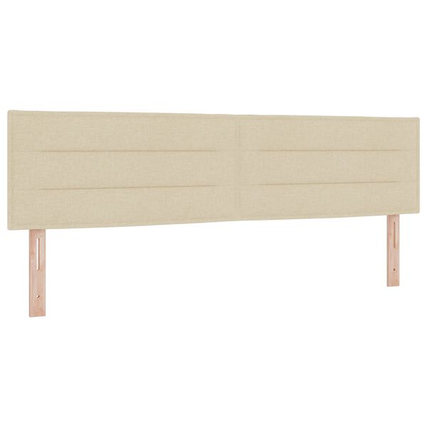 vidaXL LED hlavov&aacute; doska s čelnou doskou Kr&eacute;mov&aacute; 180 cm Polyester